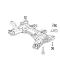 Genuine Mopar Front Suspension Cross-member 68449520AA. Fixed Price $102.43.