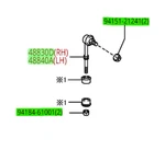 Toyota RAV4 2007 Rear Sway Bar Link & Nuts Kit Genuine Oem. Fixed Price $226.18.