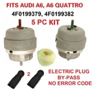 Engine Motor Mount Set For Audi A6 Quattro 3.0L, 3.2L, 4.2 Electric Bypass. Fixed Price $95.00.