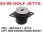 Engine Motor Trans Mount Front Left For 1993-1999 Vw Jetta Golf 3A0199402. Fixed Price $22.22.