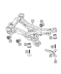 Genuine Mopar Cross-member Isolator 68155095AD. Fixed Price $27.80.