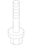 Genuine Nissan Engine Cradle Front Bolt 55222-6RA1A. Fixed Price $7.47.