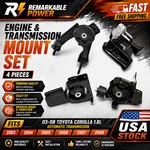 2003-2008 Toyota Corolla 1.8L Engine Motor & Transmission Mount Set Automatic. Fixed Price $43.16.