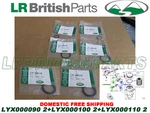 Land Rover Oil Cooler Filter Oring Set 6 LYX000110 LYX000090 LYX000100 Oem. Fixed Price $45.00.