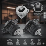 3PCS Engine & Trans Mount For 2011-19 Jeep Grand Cherokee Dodge Durango 3.6L Rwd. Fixed Price $89.32.