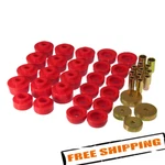 Prothane 7-132 Red Front And Rear Body Mount Bushing Kit. Fixed Price $91.62.