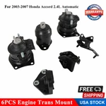 For 03-07 Accord 2.4L Engine Motor & Trans Mount Set 6PCS (automatic). Fixed Price $61.89.