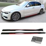 86.6" Gloss Black With Red Side Skirts Extension Lip For Dodge Charger 11-23 Ab. Fixed Price $48.99.