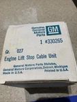 Nos Gm Part #330265 Engine Lift Stop Cable Kit Chevy Nova 68-72, Camaro 67-69. Fixed Price $99.99.