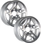 2-PACK Aluminum Trailer Wheel 15X5 Inch Lug 4.5 Center T03 Silver Rim. Fixed Price $172.60.