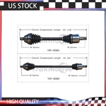 For 2010-2014 Vw Golf 2005-2014 Jetta 2.5L Auto Trans. Pair Front Cv Axle Shaft. Fixed Price $256.92.