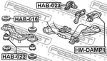 Febest 1988-2001 Honda Civic Rear Differential Mount Damper HM-DAMP1. Fixed Price $69.99.