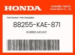 Honda Genuine Rubber, Mount 88255-KAE-871. Fixed Price $16.36.