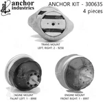 Anchor Engine Mount Kit For 04-05 Passat 300635. Fixed Price $161.45.