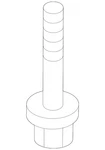 Genuine Nissan Stay Bracket Rear Bolt 55222-6RR1B. Fixed Price $12.05.