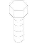 Genuine Mazda Engine Mount Bolt 9YA0-21-21J. Fixed Price $10.22.