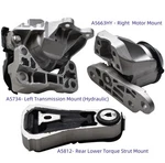 Engine Motor & Transmission Mount Set Ford Explorer 3.5L 2016 2017 2018 2019. Fixed Price $110.00.