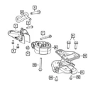 Genuine Mopar Engine Mount Bracket Upper 68084078AD. Fixed Price $29.48.