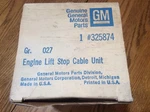 Lift Stop Cable Kit 1969 Nos Recall By General Motors Genuine Gm Part 325874. Fixed Price $99.00.