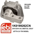 Engine Motor Mount Rt "only" Fits Vw Beetle Golf Jetta 2.0 Diesel * Cjaa Tdi. Fixed Price $89.89.