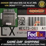 Ecm Ecu 2007 Infiniti QX56 Engine Control Module Computer MEC73-061 Oem Prw. Fixed Price $98.88.