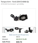 New Oem Ford Engine Motor Mount Torque Arm GN1Z-6068-Q Ecosport 2.0L 18-22. Fixed Price $35.00.