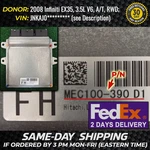 Ecm Ecu 2008 Infiniti EX35 Engine Control Module Computer MEC100-390 Oem Prw. Fixed Price $148.11.