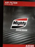 Mighty Engine Guard Air Filter Part# A4025 - New. Fixed Price $18.00.