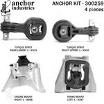 Anchor Motor Mounts 300259 Engine Mnt Kit. Fixed Price $319.82.
