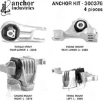 Engine Mount Kit Anchor 300376 For Jeep Cherokee (2014-2019). Fixed Price $284.37.
