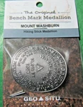 Mount Washburn Bench Mark Geo-situ Hiking Medallion Wyoming Travel SOUVENIR-H25. Fixed Price $12.99.