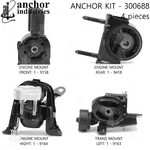Anchor Engine Mount Kit For 03-04 Matrix 300688. Fixed Price $219.44.