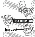 Febest 2017-2026 Toyota Land Cruiser Rear Engine Mount TM-KDJ150RR. Fixed Price $74.99.