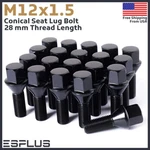 20 Pc Lug Bolt M12X1.5 Black 28MM Shank Fit Chevy/lotus/saab/saturn. Fixed Price $28.99.