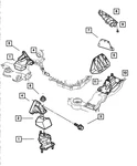 Genuine Mopar Engine Support Cushion Left 04593285. Fixed Price $47.56.