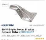 Bmw Engine Bracket Mount. Fixed Price $40.00.