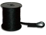 5/8" X 100' Solid Braid Nylon Anchor Line W/ Thimble - Black Made Usa. Fixed Price $99.99.