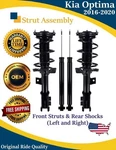 Oe Front Strut & Rear Shocks Pairs For Kia Optima 2016-2020 Lifetime Warranty. Fixed Price $395.80.