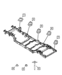 Genuine Mopar Body Hold Down Insulator 68373085AA. Fixed Price $41.06.