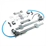 2 Door Flat Power Window Kit With Billet Cranks Handles Autoloc Custom. Fixed Price $559.95.