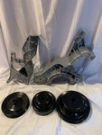 Chevrolet Gm Small Block V8 Ps Alt. Bracket Serpentine Pulleys Powder Coated. Fixed Price $449.95.
