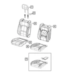 Genuine Mopar Front Seat Cushion Cover Right 6XA70BD3AA. Fixed Price $377.91.