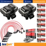 2X Ignition Coil & Wireset 8X Motorcraft Spark Plug Ford Mustang F-150. Fixed Price $110.99.