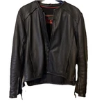 First Racing Division Of Manufacturing Co Black Motor Cycle Leather Jacket. Fixed Price $65.00.