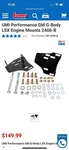 1974-1981 Gm F-body, 1978-1988 G-body Swap Lsx Motor Mounts Kit Black. Fixed Price $110.00.