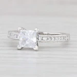 New Tacori Princess Square Semi Mount Diamond Engagement Ring Platinum Size 6.5. Fixed Price $2399.99.
