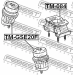 Febest 2007-2011 Lexus GS460 Front Engine Mount (hydro) TM-GSE20F. Fixed Price $79.99.