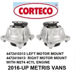 Oem Motor Mounts 2PCS Mercedes Benz Metris M274 Cyl Engines 4472410313. Fixed Price $239.99.
